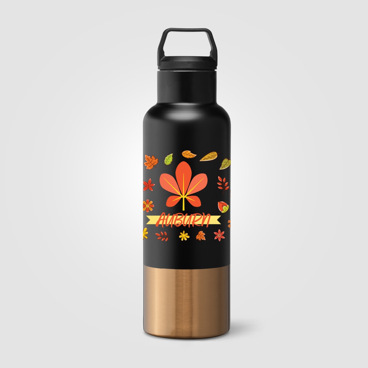 Branded Recycled Steel Insulated Bottle with Gold Engraving