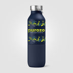Branded 2-in-1 Recycled Steel Bottle with Tumbler - 590ml