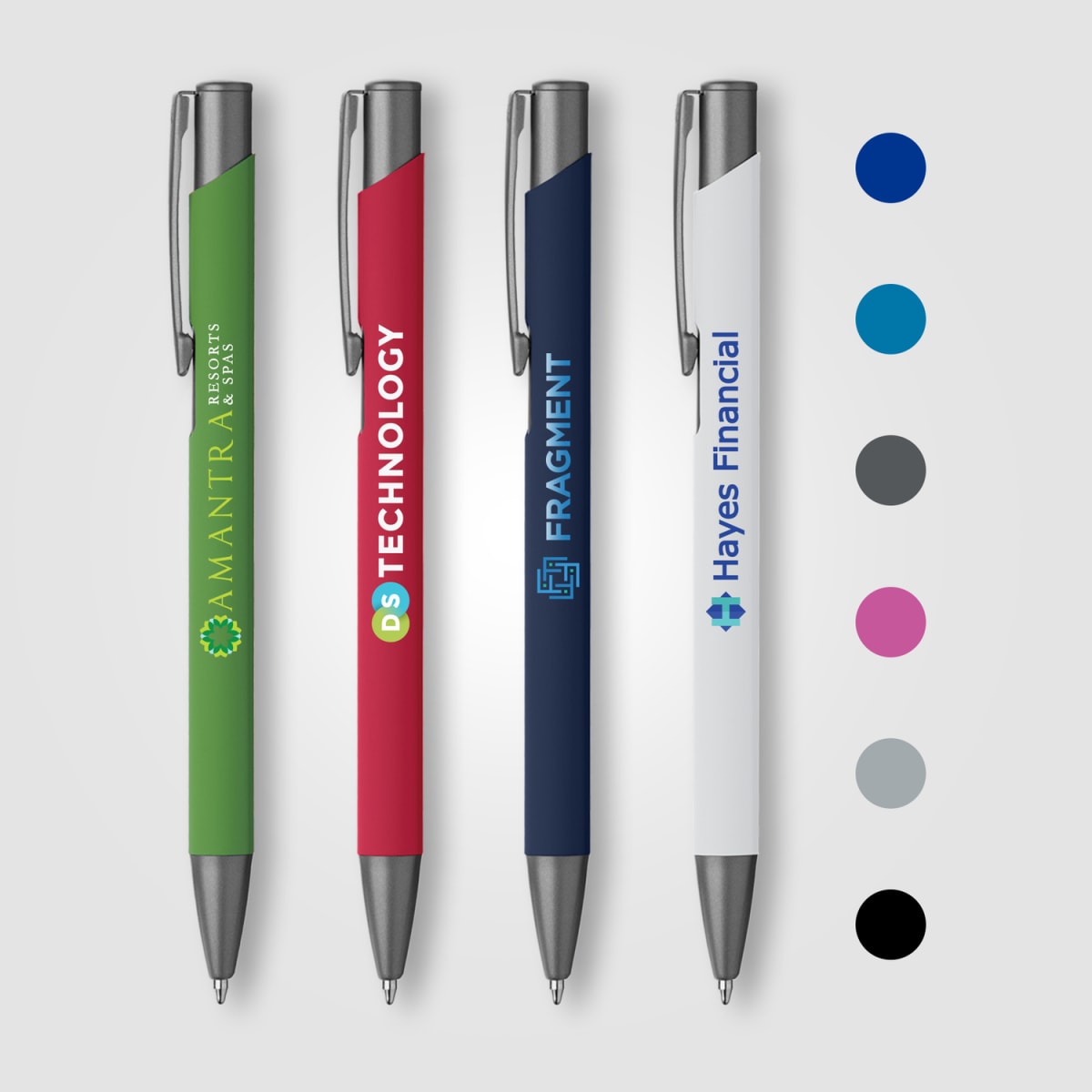 Branded Aluminium Pen with Gunmetal Trim