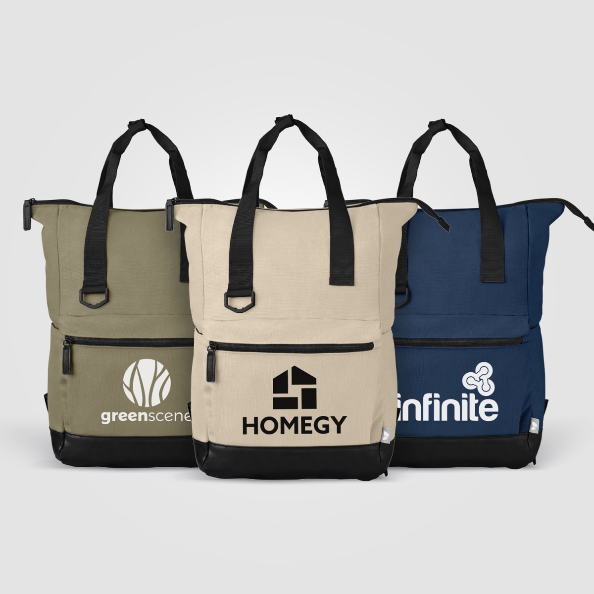 Branded Recycled Cotton Canvas Laptop Backpack - UKX