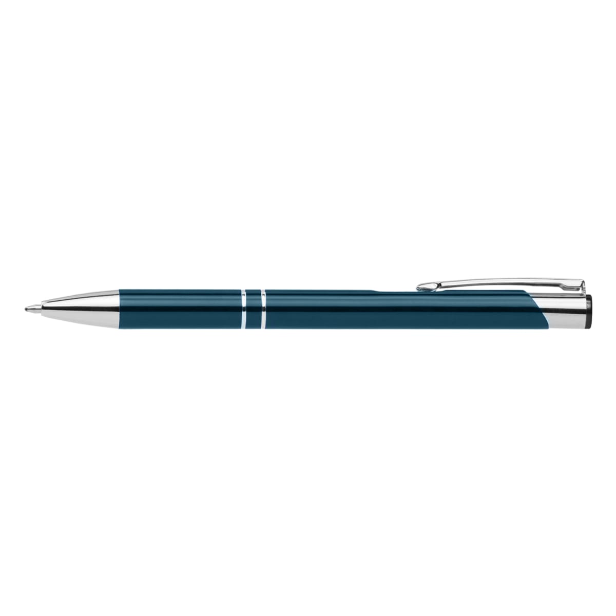 Branded Glossy Anodised Aluminium Pen in Navy Blue