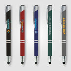 Branded Soft-Touch Metal Pen with Bottom Stylus