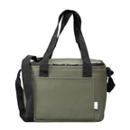 Branded Recycled PU 12 Can Cooler Bag in Forest Green