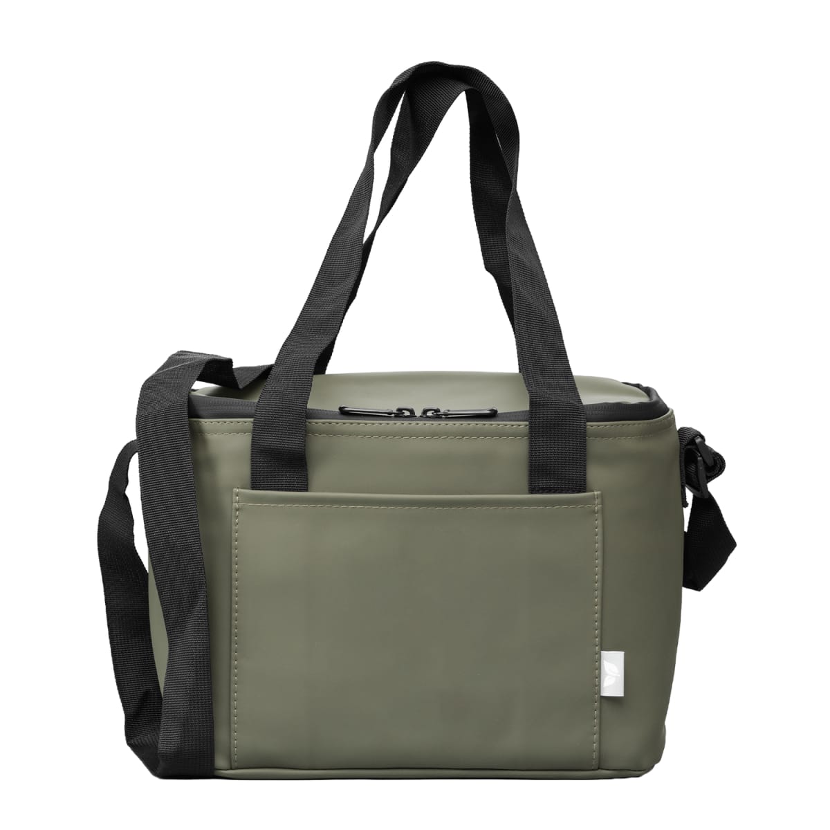 Branded Recycled PU 12 Can Cooler Bag in Forest Green
