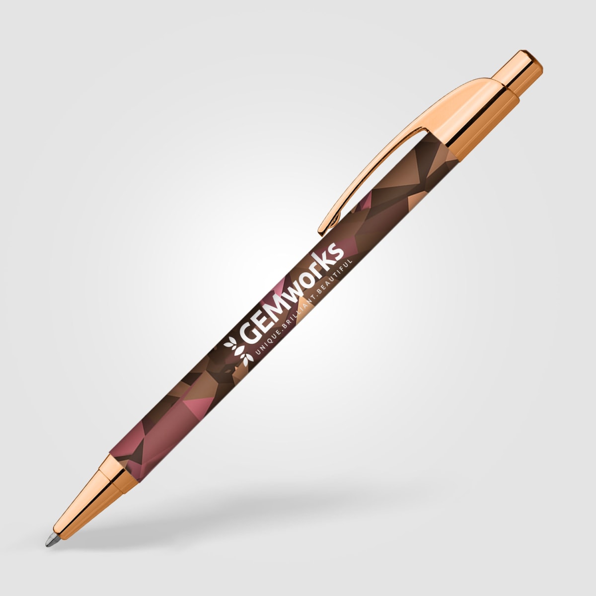 Branded Metallic Trim Executive Ballpoint Pen