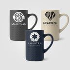 Branded Matte Ceramic Mug with Chevron Base 355 ml