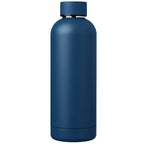 Branded Recycled Stainless Steel Insulated Bottle 530ml in Navy Blue