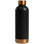 Branded 530ml Double Wall Stainless Steel Bottle in Black