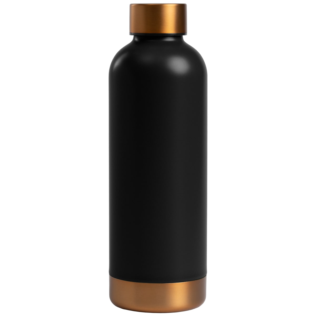 Branded 530ml Double Wall Stainless Steel Bottle in Black