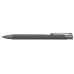 Branded Aluminium Pen with Gunmetal Trim in Taupe