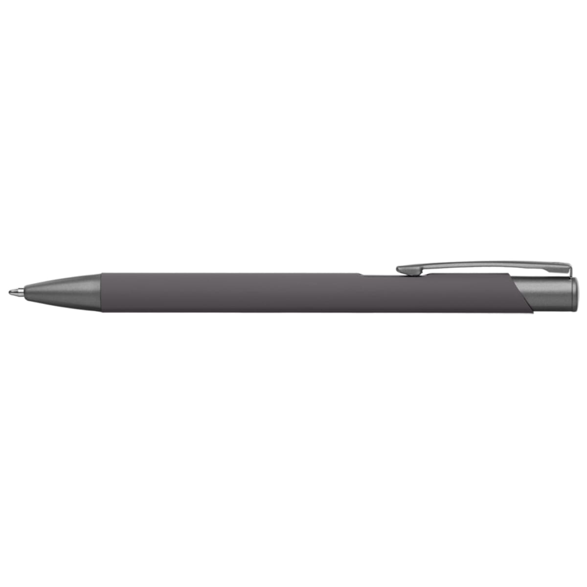 Branded Aluminium Pen with Gunmetal Trim in Taupe