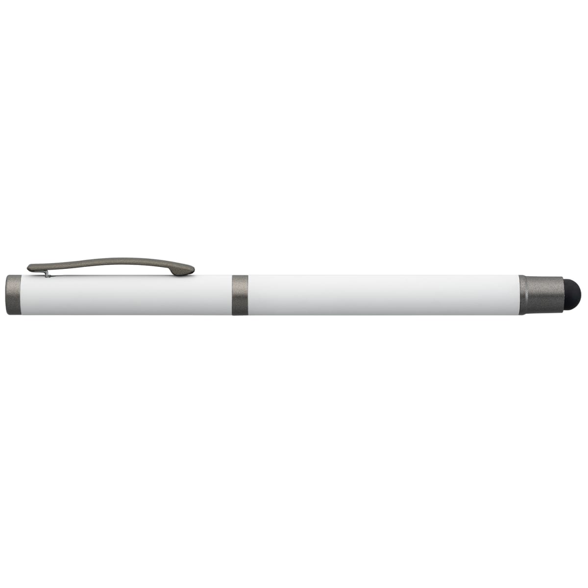 Branded Gunmetal Recycled Aluminium Stylus Gel Pen