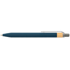 Branded Recycled Plastic Pen with Bamboo Accent in Navy Blue