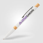 Branded Recycled Aluminium Pen with Bamboo Trim