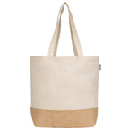 Branded Recycled Cotton and Jute Shopper Tote Bag