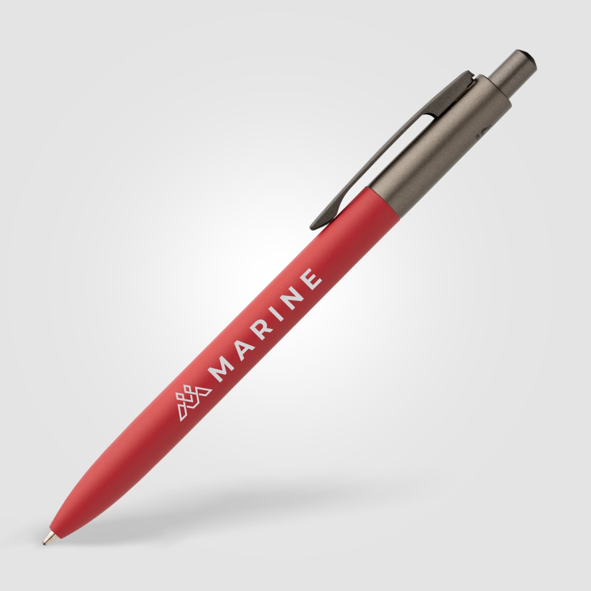 Branded Recycled Aluminium Pen with Gunmetal Trim