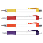Branded Wide Body Retractable Pen with Chrome Accents