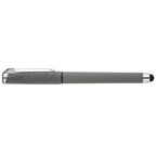 Branded Marbled Cap Gel Pen with Stylus in Gray