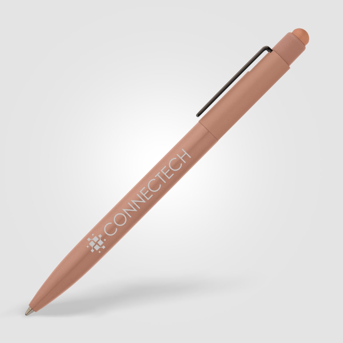 Branded Recycled Aluminium Retractable Pen with Stylus