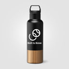 Branded Recycled Steel Insulated Bottle with Gold Engraving