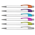 Branded Slim Chrome Trim Pen with Metallic Clip