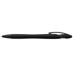 Branded Monochrome Soft-Touch Pen with Stylus in Black