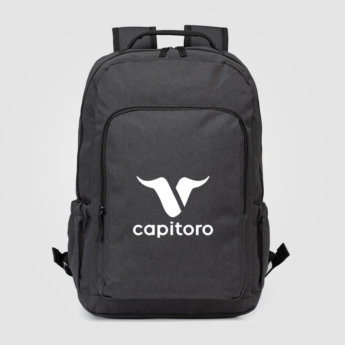 Branded rPET Dual-Compartment Laptop Backpack