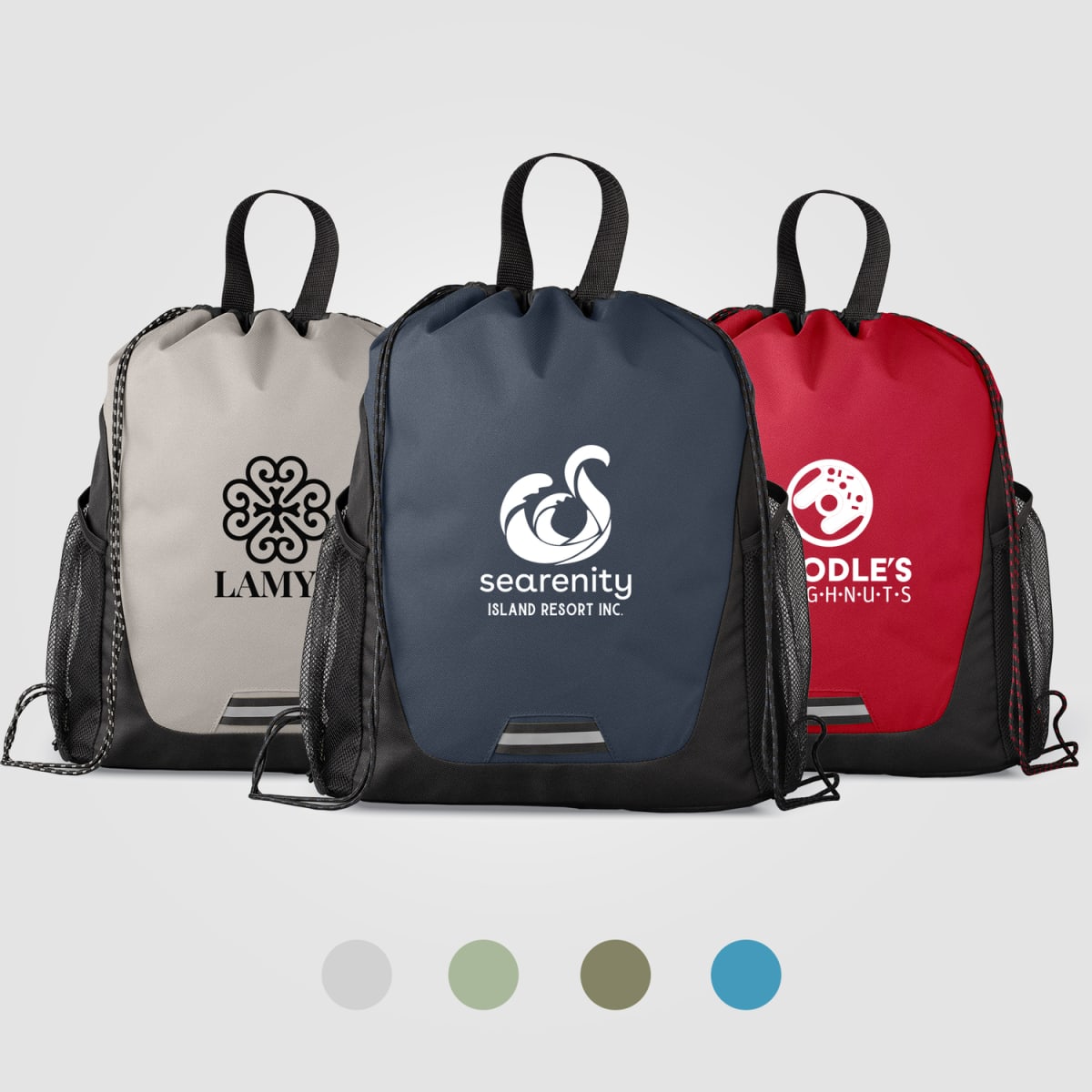 Branded Recycled Pocketed Drawstring Bag