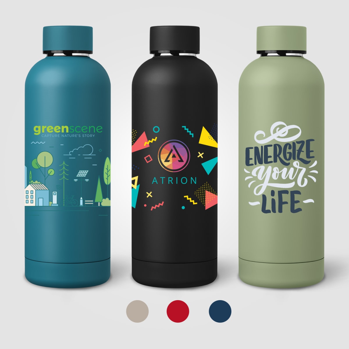 Branded Recycled Stainless Steel Insulated Bottle 530ml