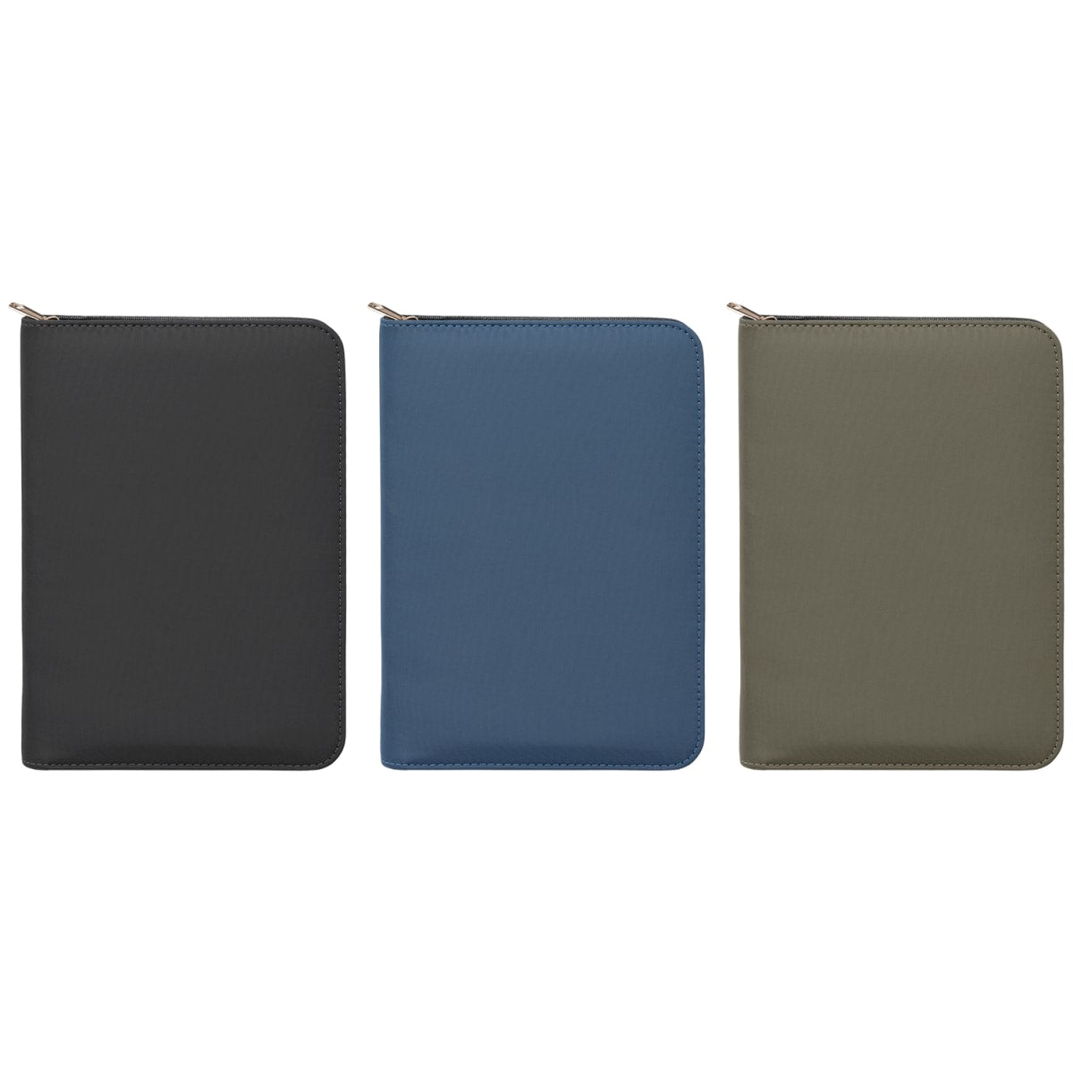Branded A5 Recycled Zip Portfolio with Refillable Notebook