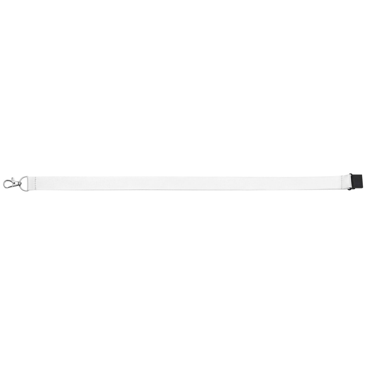 Branded Recycled rPET Breakaway Lanyard with Swivel Clip in White