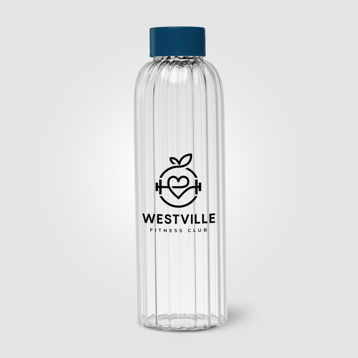 Branded Borosilicate Glass Bottle with Steel Lid - 620ml