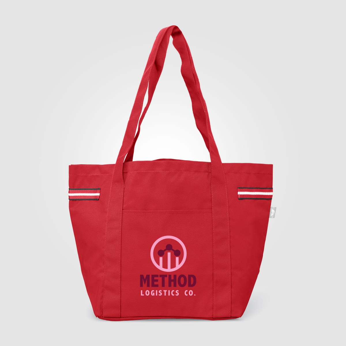 Branded Recycled Stripe Tote Bag - 20L