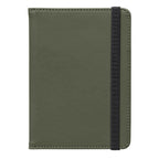Branded Recycled PU Passport Travel Wallet in Forest Green