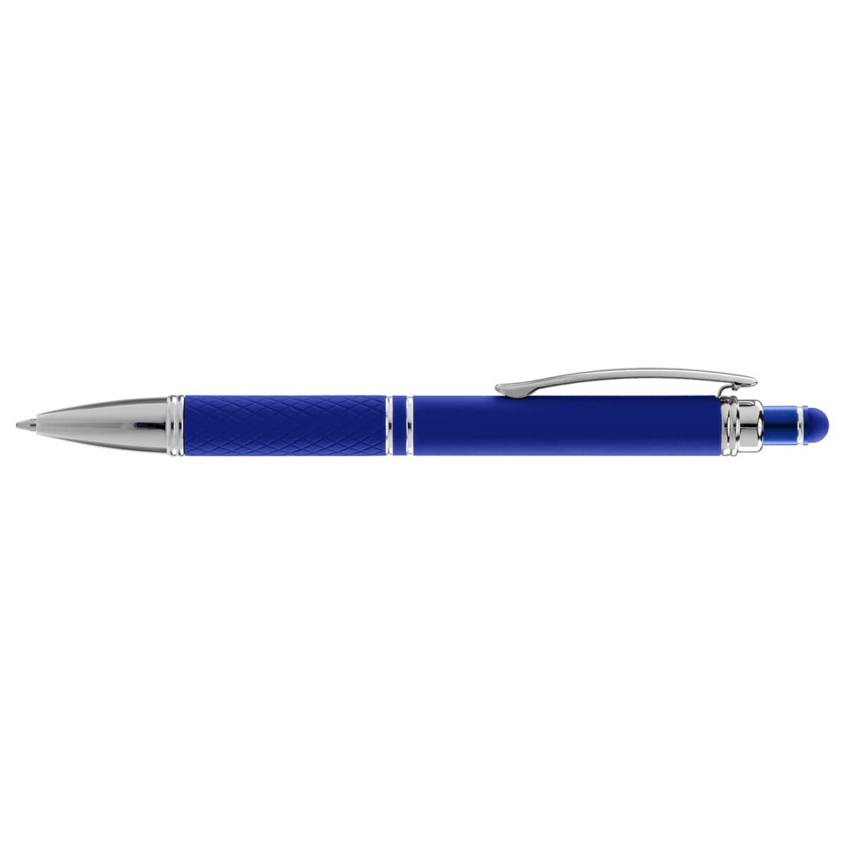 Branded Wide-Barrel Soft-Touch Metal Pen with Stylus