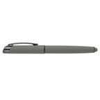 Branded Recycled Aluminium Gel Pen with Stylus in Gunmetal