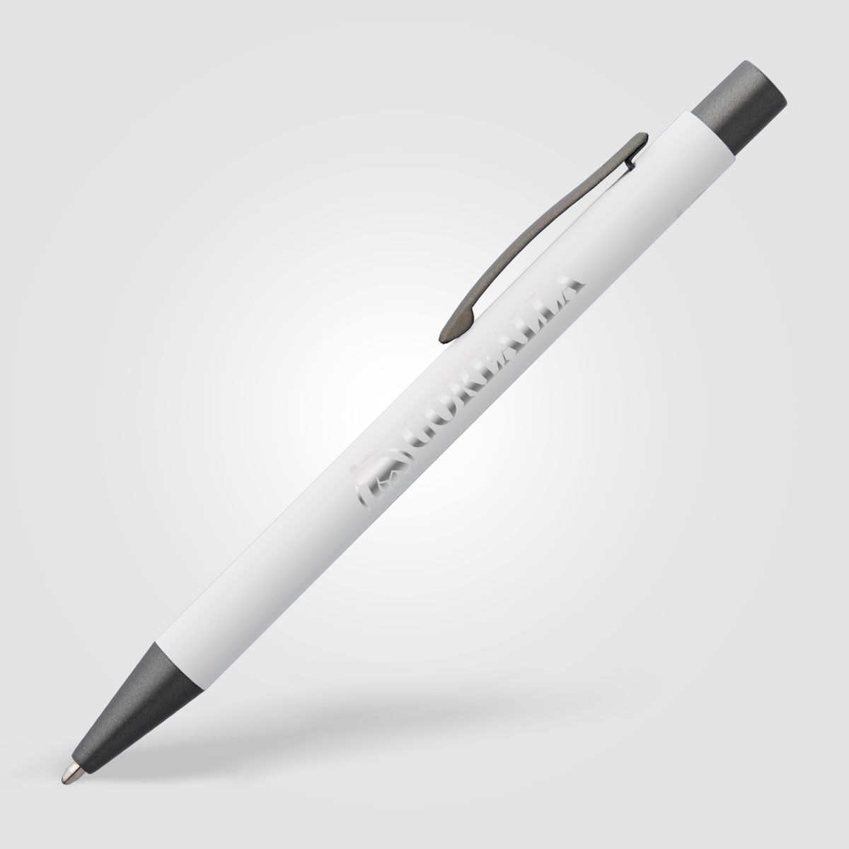 Branded Recycled Aluminium Soft-Touch Ballpoint Pen