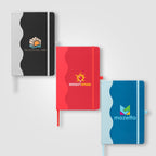 Branded Recycled PU Wave Pattern A5 Journal