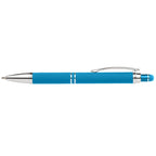 Branded Bright Soft Touch Stylus Gel Pen in Light Blue