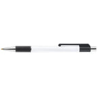 Branded Slimline Retractable Pen with Comfort Grip in Black