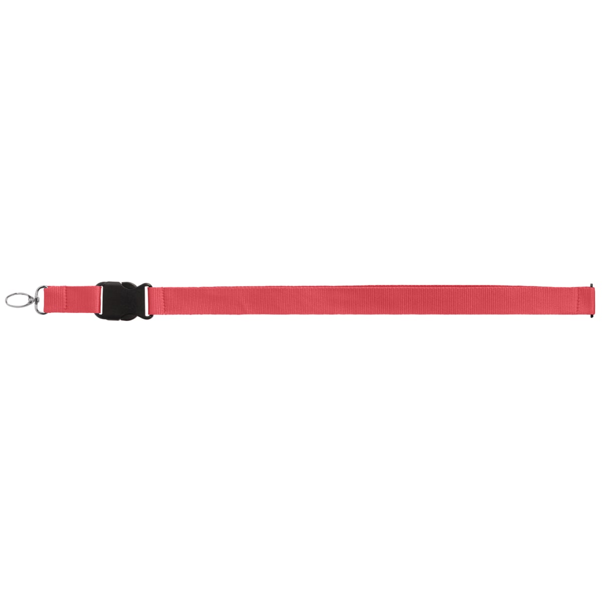 Branded Recycled Buckle Lanyard with Breakaway Clips in Red