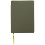 Branded Recycled PU Journal with Pen Loop in Forest Green