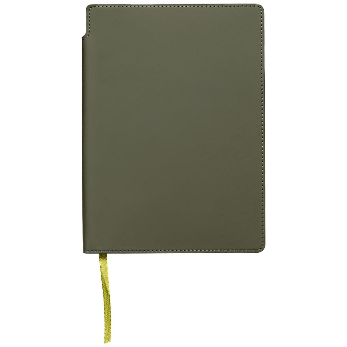 Branded Recycled PU Journal with Pen Loop in Forest Green
