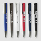 Branded Metal Ballpoint Pen with Gunmetal Trim