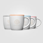 Branded 355ml Ceramic Mug with Matte Exterior, Colour Interior