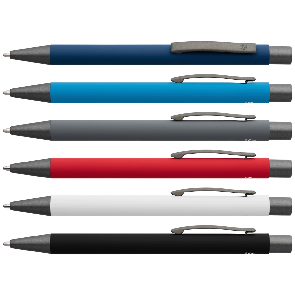 Branded Recycled Aluminium Soft-Touch Ballpoint Pen