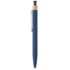 Branded Recycled Aluminium Soft Touch Click Pen with Bamboo Ring