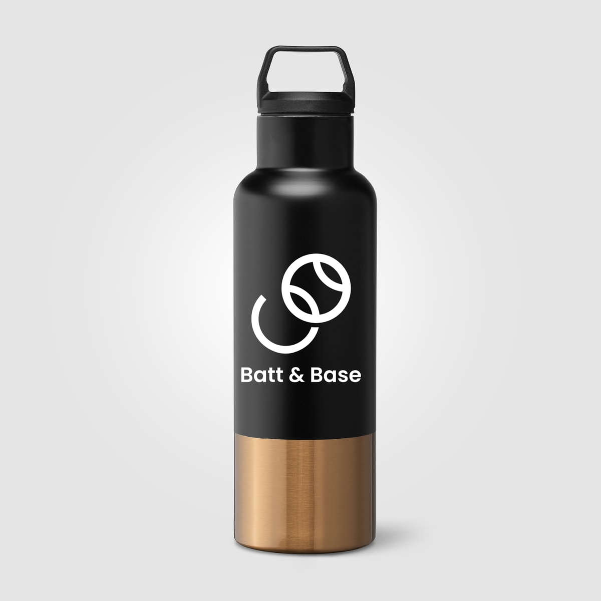 Branded Recycled Steel Insulated Bottle with Gold Engraving