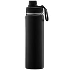 Branded Insulated Stainless Steel Bottle with Carry Handle 710ml in Black