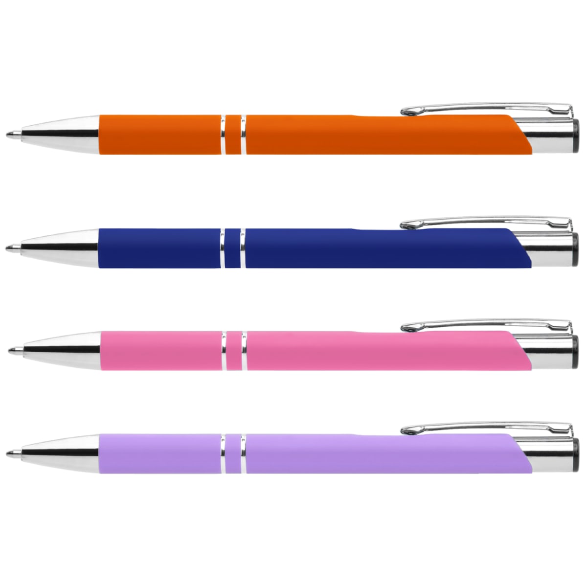 Branded Colourful Soft-Touch Aluminium Pen